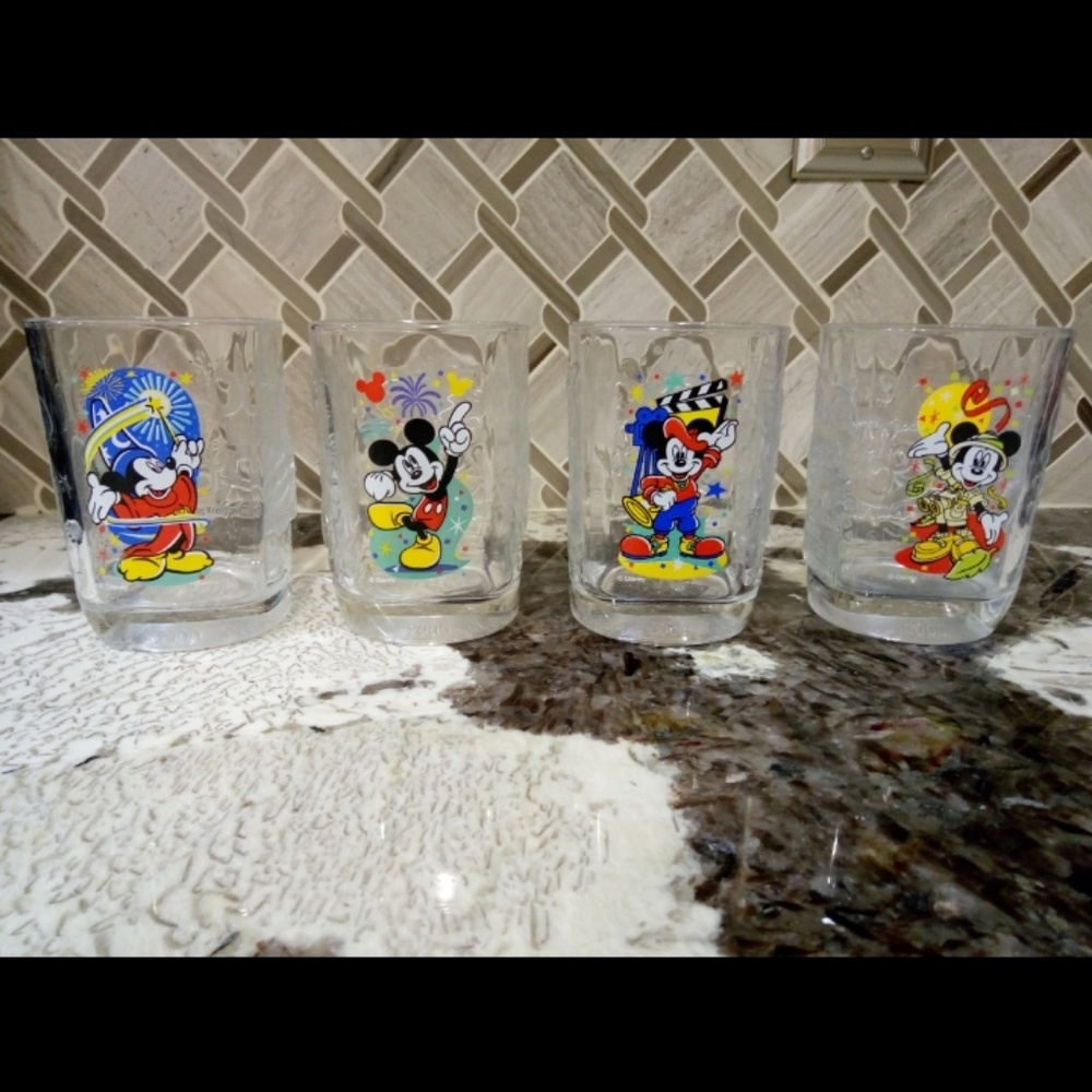 Mickey Mouse McDonald's millennium glass set of 4